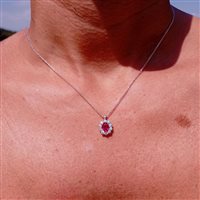 Vicenza - Piazzetta Palladio 2 - Collier Crivelli Femme RUBINO in Or Rubino 0.98 Ct 024-C2064 - 024-C2064